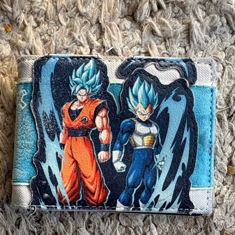 Anime Character Wallet with Blue and Orange Design